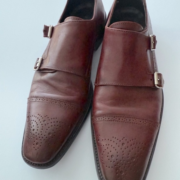 To Boot New York Adam Derrick Brown Double Monk Strap Shoes 9 - Picture 1 of 12